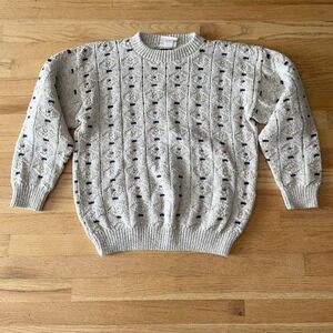 Northern Reflections Grandpa Core Fisherman Sweater Vintage Speckled Knit XL